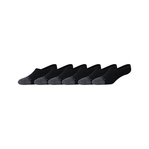 New Balance Active Invisible No Show Socks 6 Pack - Black - LAS6521-1BK