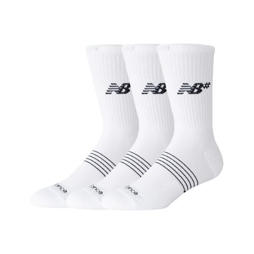 New Balance Active Numeric Crew Socks 3 Pack - White - AC0048U-WT