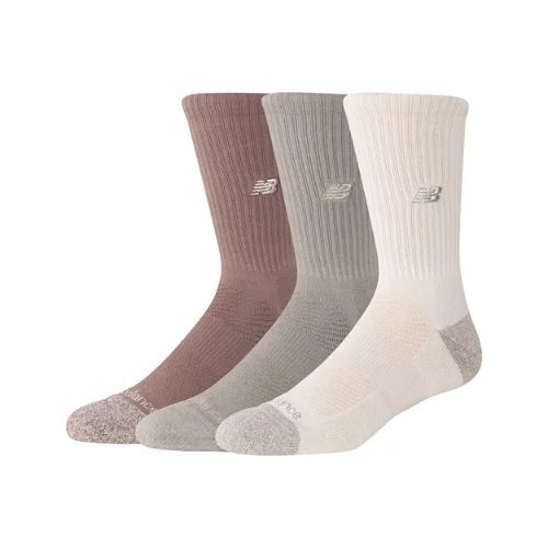 New Balance Active Premium Crew 3 Pack Socks 3 Pack - Beige/Brown - AC98743-AS1