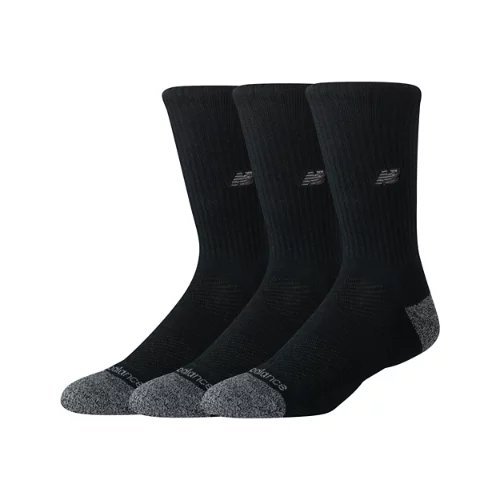 New Balance Active Premium Crew 3 Pack Socks 3 Pack - Black - AC98743-BK