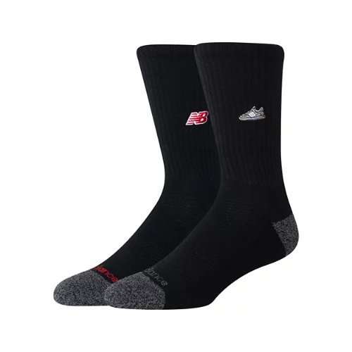 New Balance Active Premium Crew Socks 2 Pack - Black - LAS2511-2BK