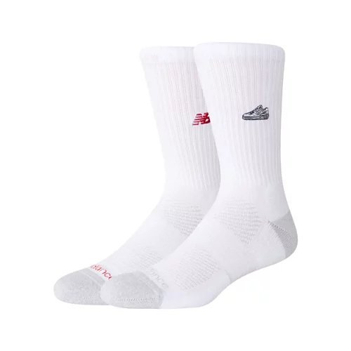 New Balance Active Premium Crew Socks 2 Pack - White - LAS2511-2WT