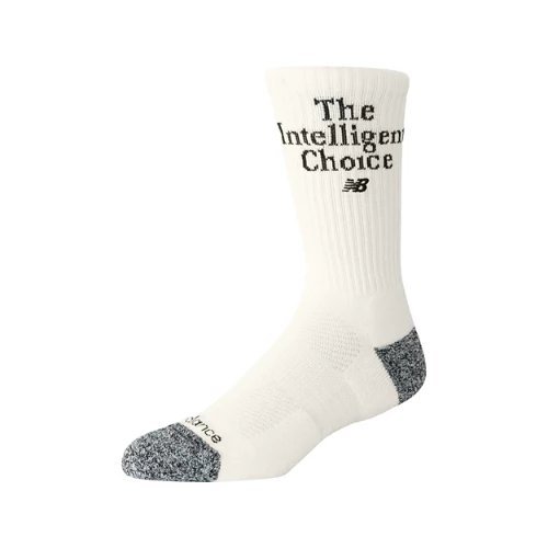 New Balance Active Premium Graphic Crew Socks 1 Pair - White/Black - AC7934Z-SST