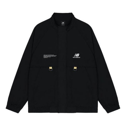 New Balance Alphabet Pattern Solid Color Jacket - Black - AMJ13362
