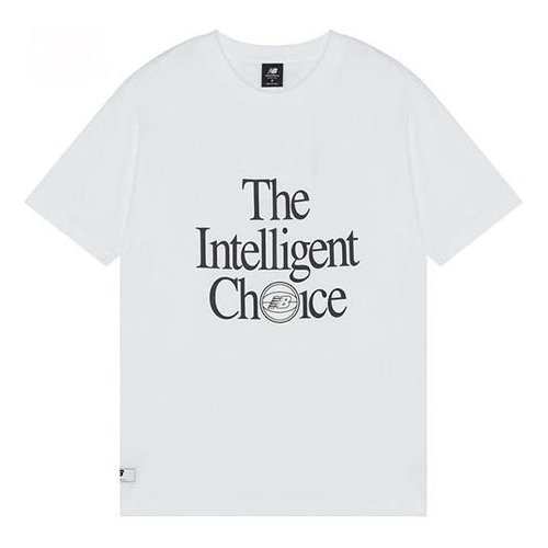 New Balance Alphabet Printing Sports Round Neck Pullover Short Sleeve