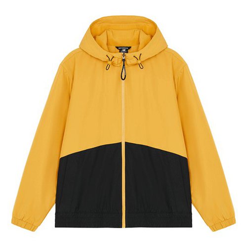 New Balance Alphabet Splicing Contrasting Colors Hooded Jacket - Yellow - AMJ14336