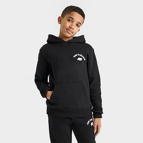 New Balance Arch Logo Pullover Hoodie - Black - LAK43J78