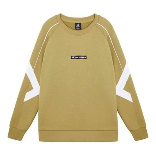 New Balance Athleisure Casual Sports Contrasting Colors Round Neck Pullover - Yellow - AMT11326