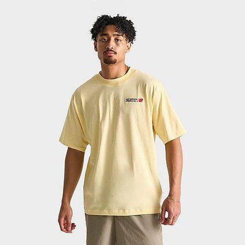 New Balance Athletics Flying NB Logo T-Shirt - Parchment - MT51772-736