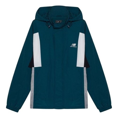 New Balance Athletics Higher Learning Windbreaker Asia Sizing - Teal/White - NAA33013