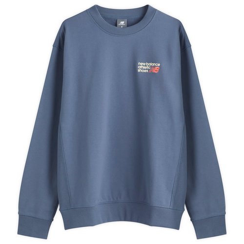 New Balance Athletics Premium Logo Crew Sweat - Vintage Indigo - MT41547-VTI