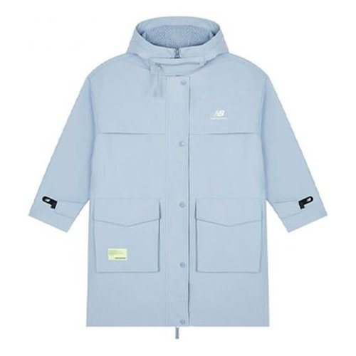 New Balance Big Pocket Solid Color Hooded Jacket - White - AWJ21304