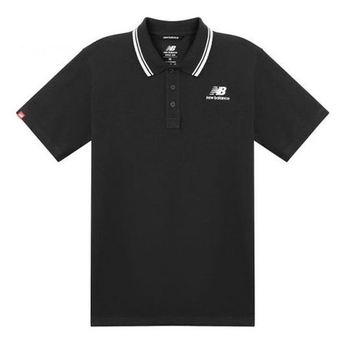 New Balance Classic Short Sleeve Polo Shirts - Navy/Red/White - AMT01983