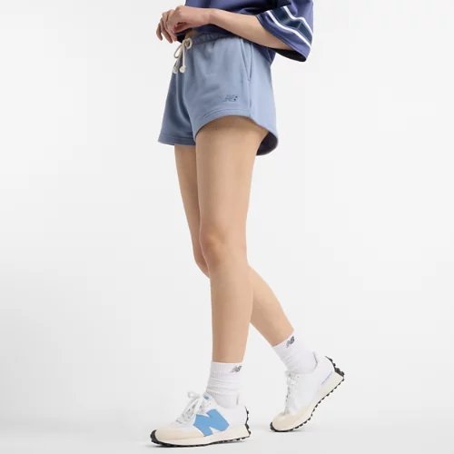New Balance Coastal Fleece Shorts - Duckshow/White - WS51503-DUS
