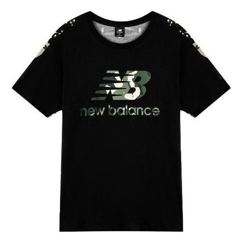 New Balance Essential Camo T-Shirt Asia Sizing - Black/Green/White - AMT11509