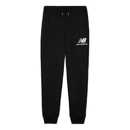 New Balance Essentials Stacked Logo Sweatpants - Black/White - AMP03558
