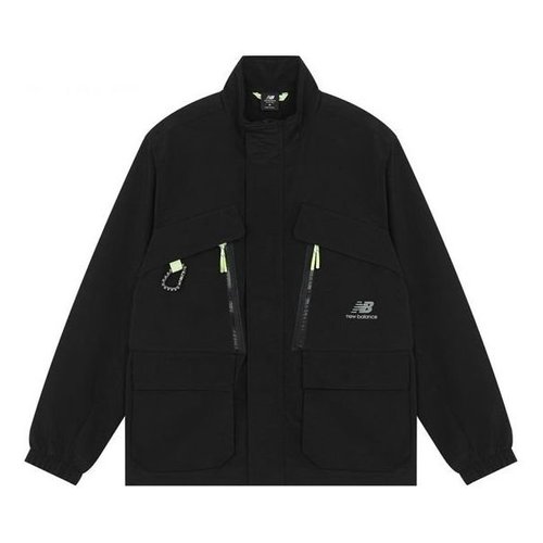 New Balance Fleece Lined Stay Warm Woven Sports Jacket - Khaki - AMJ21357