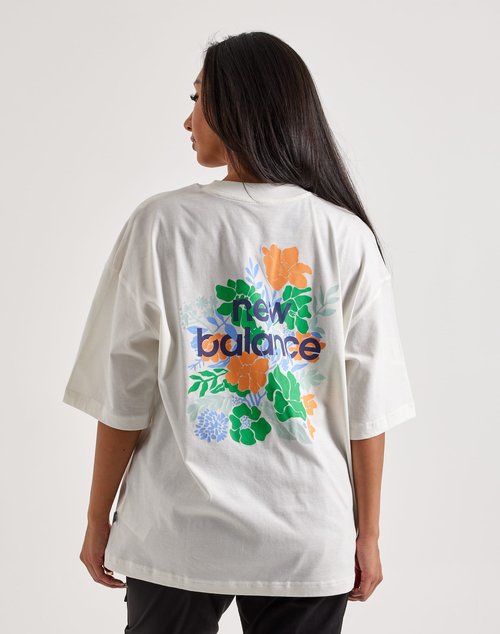 New Balance Flower Oversized Tee - Natural - WT51930-SLL