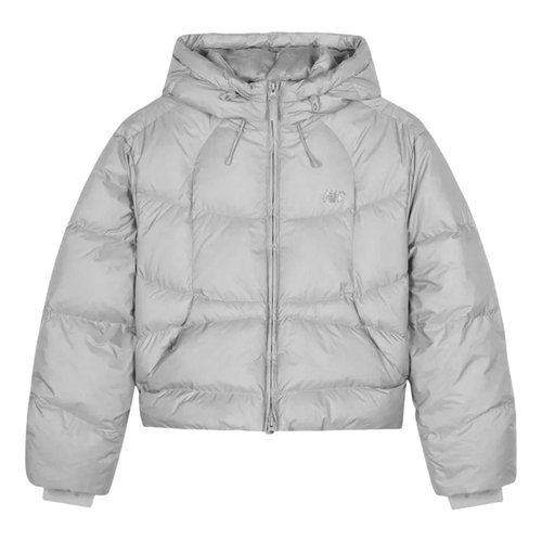 New Balance Flying Hooded Short Down Jacket Asia Sizing - Silver - NBNPF4W-72
