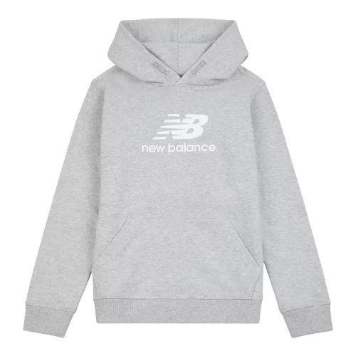 New Balance French Terry Stacked Logo Hoodie - Grey - LAKB006-AGT