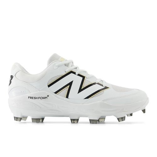 New Balance Fresh Foam 3000v7 Molded Baseball - White/Black - PL3000W7-2E