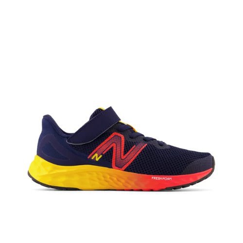 New Balance Fresh Foam Arishi v4 Bungee Lace Top Strap - Team Navy Blue/Electric Red/Egg Yolk - PAARIKB4