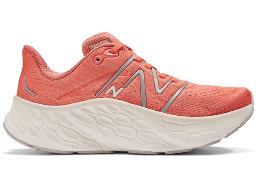 New Balance Fresh Foam X More v4 | Pink | Size 9.5 - Gulf Red/Sea Salt/Silver Metallic - WMORCJ4