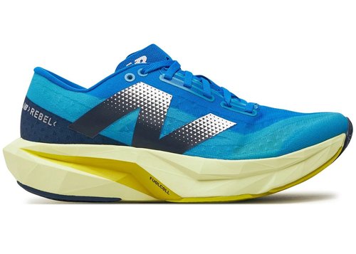 New Balance FuelCell Rebel v4 - Spice Blue/Limelight/Blue Oasis - WFCXLB4