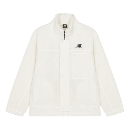 New Balance FW22 Logo Cotton Coat - White - AMJ23351