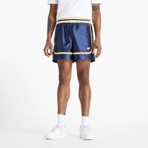 New Balance In Game 5 Tricot Shorts - Dark Blue/Yellow - MS51608-NNY