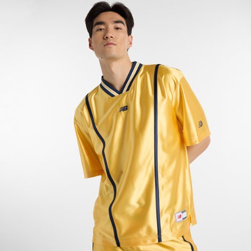 New Balance In Game Tricot Shooting T-Shirt - Yellow/Navy Blue - MT51606-CEE