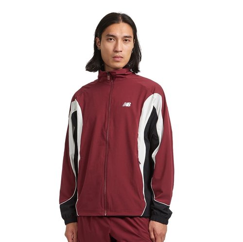 New Balance In Game Woven Track Jacket - Monarch Burgundy - MJ53611-MHB