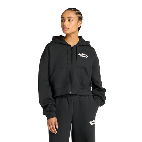 New Balance Linear Heritage Full-Zip Fleece Hoodie - Black - WJ53509-BK