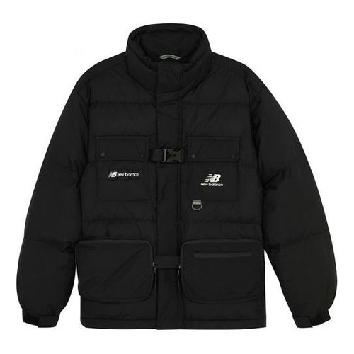 New Balance Logo Down Jacket - Black/White - AMJ14328