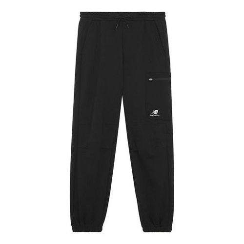 New Balance Logo Fleece Striped Joggers - Black - 6LB42123