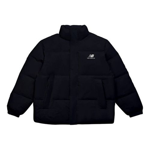 New Balance Logo Print Down Jacket - Black/White - AMJ24359