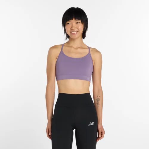 New Balance NB Essential Yoga Bra - Purple - WB51039-AA5