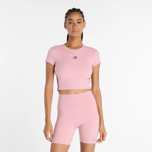 New Balance Harmony Fitted T-Shirt - Pink Taffy - WT51134-PTF