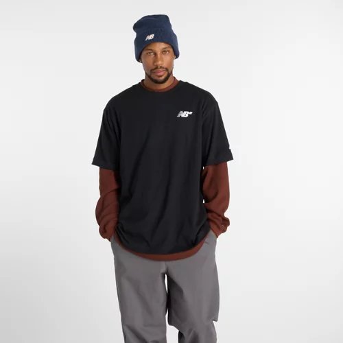 New Balance Numeric Small Logo Relaxed-Fit T-Shirt - Black - MT53706-BK