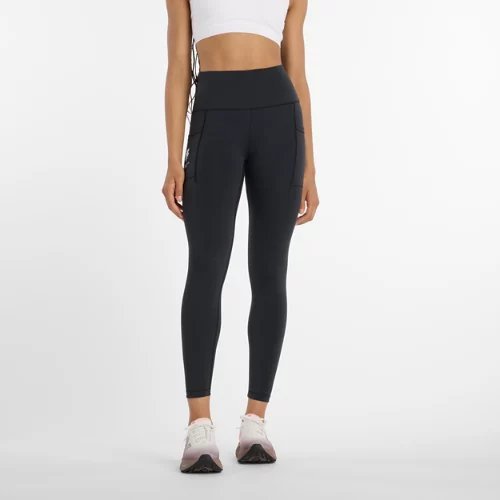 New Balance NYC Marathon NB Sleek Pocket High Rise Legging 25" - Black - WP53268-MBK