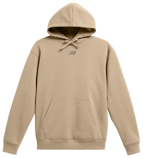 New Balance Oversized Center Embroidered Hoodie - Tan/White - MT53807-TWF
