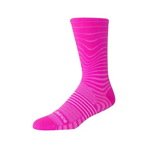 New Balance Pro Run Crew Socks 1 Pair - Pink/White - LAS1510-AAB