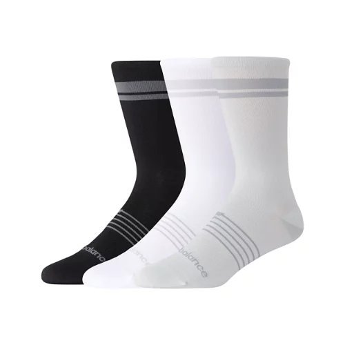New Balance Pro Run Crew Socks 3 Pack - Black - LAS3510-AS1