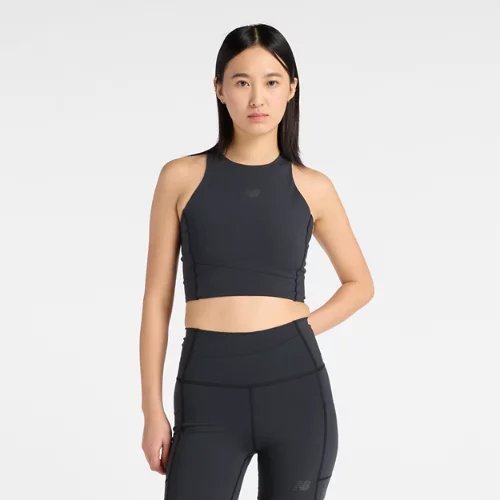 New Balance RC Elite Storage Crop Tank Top - Black - WT61P7F-8BK