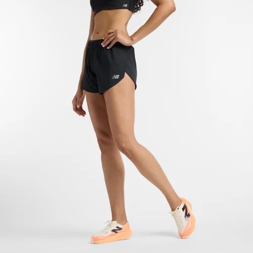 New Balance RC Ultra Light Split Short 3" - Black - WS51288-BK
