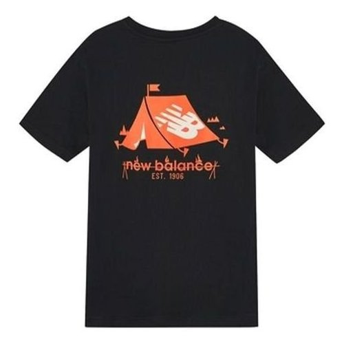 New Balance Safari Tee - Black/Orange - AMT12356