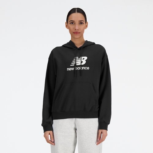 New Balance Sport Essentials Fleece Logo Hoodie - Black - WT41506-BK