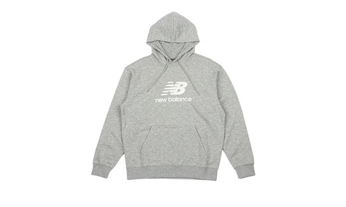 New Balance Sports Essentials French Terry Logo Hoodie - Heather Grey - MT41501-AG