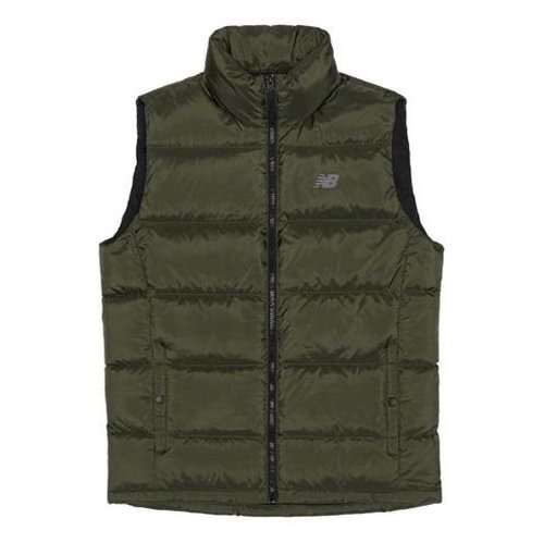 New Balance Sports Puffer Vest - Military Green/Black - NJA4S011