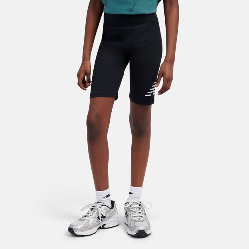 New Balance Stacked Logo Cycle Short - Black - LAKG005-1BK
